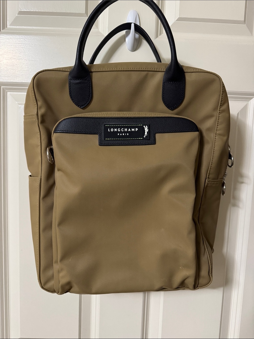 Longchamp Green District Econyl Nylon Work bag/Backpack in Terra
